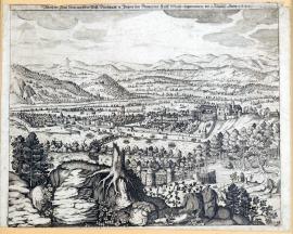 163-Nákres města Lince, které bylo dobyto jeho knížecí jasností z Bavorska jménem jeho císařského veličenstva dne 4. srpna 1620.