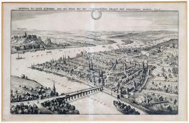 184-Vyobrazení města Koblenz, které bylo obléháno a dobyto Švédy. 1632.