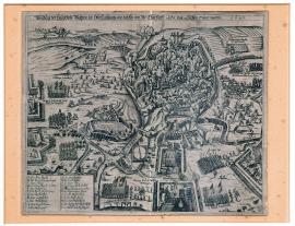 18-Vyobrazení hlavního města Budyšína v Horní Lužici, které bylo dobyto jeho kurfiřtskou milostí saskou roku 1620.