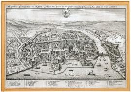 221-Zvláštní vyobrazení města Kostnice na Bodamském jezeře v podobě za obléhání roku 1633