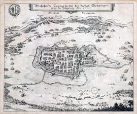 228-Pravdivé vyobrazení města Memmingenu i s obléháním, jež se událo r. 1634.
