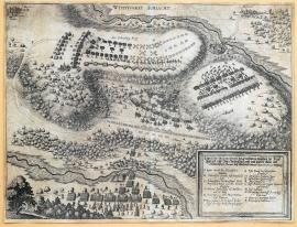 247-Původní nákres střetnutí, k němuž došlo mezi armádami císařsko-ligistickou a kur-saskou a z druhé strany švédskou u Wittstocku dne 24. září 1636.