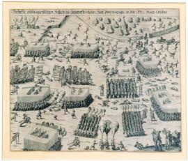 32-Pravdivé vyobrazení krvavé bitvy a hlavního střetnutí, které se událo u města Prahy v roce 1620 v měsíci říjnu