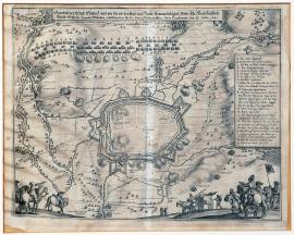 299-Půdorys města Eynbecku, které bylo obléháno císařsko-bavorskou armádou pod velením její výs. knížecí jasnosti arcivévody Leopolda Viléma a pod řízením jeho excel. generála - polního maršálka Duca Piccolominiho dne 20. / 10. října 1641.