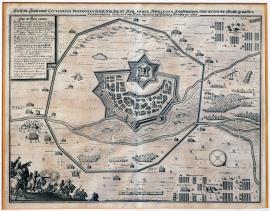 310-Nákres města i citadely perpignanské i s postavením královské armády, jejich linií, hlavních stráží a jeho veličenstvem stavených dobývacích valů; věnováno maršálkovi Schönberga, vévodovi z Alluinu.