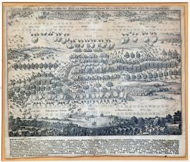 311-Skutečné vyobrazení hlavního střetnutí, k němuž došlo mezi císařskými a švédskými armádami dne 23. října a 2. listopadu 1642 u Lipska.