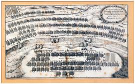 313-Postavení vojsk Francie a Španělska nedaleko Leridy, kde byl markýz z Leganczu zahnán na útěk. Bitva u Leridy.