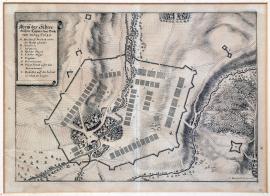 321-Nákres švédského tábora u Přerova v srpnu roku 1643.