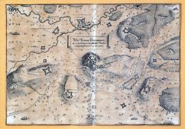 328-Pevnost Hohentwiel i s provedeným obklíčením v červnu roku 1644.