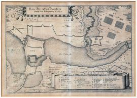 344-Plán města Rensburgu i s obléháním r. 1645.