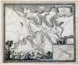 382-Plán města Rottenburgu nad Tauberou ve Francku, které bylo obléháno a dobyto armádami velmi křesťanského krále Ludvíka XIV. pod velením pana vévody d´Enghien, podporovanými vojskem paní zemské hraběnkyhHessenské pod velením pana generála Geisze dne 12. července 1645.