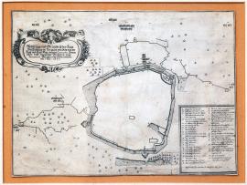 400-Vyobrazení a půdorys města Weissenburg v Norgau, které bylo císařskými a kurfiřtsko-bavorskými (vojsky) pod velením pana generála zbrojmistra z Fernemontu obléháno a dobyto dne 1. února 1647.