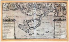 403-Obléhání města Lindau v Bodamském jezeře roku 1647.