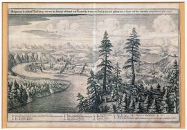 430-Situace města Wasserburg a jak královské švédské a francouzské armády učinily pokus je dobýt dne 5. června a dne 8. téhož měsíce opět odtáhly roku 1648.