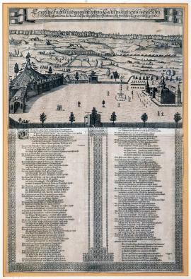 488-Chrám míru a naproti postavená tvrz nepokoje, jak bylo vidět za jasného dne při mírové hostině uspořádané jeho knížecí milostí, vévodou d´Amalfi v Norimberku.